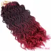 nuovo stile Pre-Twisted curl Senegalese Twist Crochet Trecce capelli 16 pollici mezza onda mezza crespa estensioni dei capelli ricci capelli intrecciati sintetici