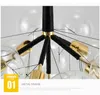 Modern Bubble Glass Pendant Lights Fixture Home Deco Glass Ball Pendant Lamp DIY E27 Suspension Clear Glass Hanging Lamp