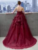 Nouveau côté drapé coloré hiver bordeaux a-ligne chérie plage sans bretelles Organza robe de bal robes de Quinceanera