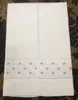 Home Textiles Towel 12PCS/Lot 14"x22"white Linen Vintage & Holiday Guest Towel with Embroidery Light purple Dot For Occasions
