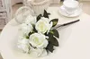 7 Heads Rose Flowers Artificial Silk Rose Flowers Real Touch Rose Wedding Party Home Floral Decor Flower Arrangement Peony