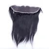 13x4 spets frontala med hårbuntar kroppsvåg brasiliansk peruansk indisk malaysisk jungfrulig mänsklig hårväv stängning naturlig svart c7855745