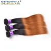 Grade 7a Brazylijskie Proste Wiązki Ombre Human Hair Extensions 3 sztuk # 1B 30 Honey Blonde Ciemne korzenie Ombre Brazylijski Ludzki Włosy Wyplata Wiązki