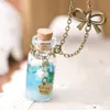 Wholesale-1pc Fashion Sea Ocean Glass Bottle Pendant Mermaid Tears Shells Star Vial Necklace