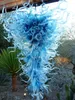 Nowoczesne lampy Design Blue Colored Blown-Glass Chandeliers Oświetlenie domu Hotel Kryty Ręcznie Dmuchany Szklany Żyrandol