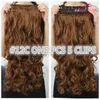 Best Sales 30color Clip in hair extension 5clips one pieces 130g full head body wave red brown blond in stock synthetic hair free shipping