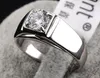 Herenharten en pijlen vingerring, Swarovski Crystal Ring Sieraden Laser Gravure 18K Vergulde Mannelijke Ringen, Mode
