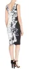 패션 프린트 여성 시스브 드레스 V - 넥 민소매 드레스 044A554