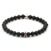 En gros 10 pièces/lot bijoux de haute qualité 6mm A Grade noir Onyx avec Micro incrustation Zircons noirs entretoise Cz Bracelets porte-bonheur