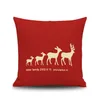 christmas reindeer pillow case merry christmas reindeer snowfla cartoon animals pillow case festival gift christmas gift 4545 cushion cover