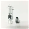 1 ml Galss-Spritze Luer-Lock-Luer-Kopf-Glasinjektor mit Messmarkierung für Dicköl-Verdampferkartuschen