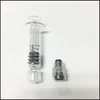 1ml Galss Syringe Luer Lock Luer Head Glass Injector With Measurement Mark For Thick oil Vaporizer Cartridges