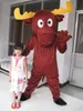 Hot Movie Character Real Pictures Christmas deer reindeer moose mascot costume Adult Size free shipping