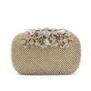 2016 Nieuwe Mode Bladeren Diamond Evening Clutch Dames Avondtassen Zwart / Zilver / Goud Met beide Chians Femal Messenger Bags