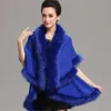 Royal Blue Faux Fur Shrug Cape roubou Envoltório Wr Winter Queda Nupcial Prom Noite Pageant Party Elegante Tamanho Regular Mulheres Bolero Moda