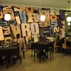 Personalizado 3d letras papel de parede do vintage po papel de parede europa quarto sala tv sofá pano de fundo mural arte decoração do quarto casa dec1508000