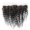 Brasiliana capelli umani tesse con chiusura frontale in pizzo 13 * 4 economici 100% non trasformati profonde 3Pcs capelli fasci di capelli e orecchio all'orecchio full frontals