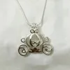 925 Silver Carriac Capeet Cage Wisiorek Montaż, może otworzyć Sterling Silver Dyni Styl Pearl Wisiorek Wisiorek Uroczyste