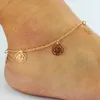 Sandálias descalças baratas para sapatos de casamento Sandel Anklet Chain Hottest Stretch Gold Toe Ring Beading Casamento Nupcial Dama de Honra Jóias Foo 8086