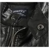 Partihandel-2016 New Spring Höst Leather Jacket Men Slim Standard Stand Collar Jacket Faux Leather Moto Coat Suede 18Y619