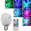 3W E27 Disco Ball Lampa RGB Obrotowy Efekty LED Party Bulb Stage Lights Do Family Birthday Festival Decoration, zdalnego sterowania WL