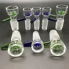 Cuencos de vidrio deslizante de 14 mm de 18 mm para bongs verde azul macho bong cuenco ajuste plataformas petroleras de vidrio bongs de cristal de vidrio tazón para bong para bong