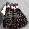 Curly Wave Hair Peruansk Virgin Human Bundles Weft 8a Hair Factory Sale Remy Extensions Hot Selling 1 Piece 8-34 tum lång