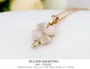 Luxe Real Opal Clover Hanger Ketting en Stud Oorbellen Sieraden Sets Bloem Pure Gem Pure Gem Lady Jewelry Set