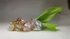 Band ringen luxe 18k effen geel vergulde kristallen zirkoon aangrijping bruiloft liefhebbers paar ring