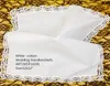 Set of 12 Fashion Ladies Handkerchief 12"x12"white Cotton Wedding Bridal Handkerchiefs Embroidered Lace Hankies Hanky For Bridal Gifts