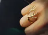 10PCS/lot 2015 Fashion 18k gold plated silver plating ring Big antlers rings for women wholesale and Blend Color free shipping