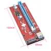 Freeshipping 50 sztuk 0.3m PCI-E 1x do 16X Karta Riser Extender Converter + 15 Pin Sata Męski Molex Złącze zasilania + Przewód danych USB 3.0