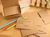 2016 new 100Pcs/lot Vintage Kraft Paper Card Message Memo Wedding Party Gift Thank You Cards