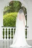 2016 ny toppkvalitet bästa försäljning billig romantisk vit elfenben mantilla slöja waltz längd spet kant slöjor för bröllopsklänningar
