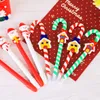 Cute Christmas Snowman Ceramic Ball Pen crutches Cartoon Christmas Santa Claus Ballpoint Office School Stationery