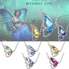 Korean dansande fjäril hängen kristall hänge halsband butiker utrikeshandelskällor kvinnor smycken 2337-8