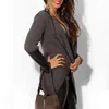 Wholesale-新しいファッションカジュアルなターンダウンカラーコート秋のスリムレザーの女性のためのカーディガン