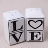 Wedding Souvenir for Guests Ceramic LOVE salt and pepper shaker lovers valentine day gift supplies