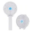 Behandel USB -ventilator opvouwbare handvat Mini -oplaad elektrische fans Snowflake Handheld Portable for Home Office Gifts Retail Box 6 Colors2561885