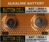 400ブリスターカード1.5V AG7 LR927 195 395Aウォッチボタンセルバッテリー