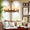 Suspension American Country Living Room lights lampes suspendues lustre en cristal Simple Fer Salle À Manger Chambre Salle D'étude