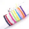 10 Colors Cords Strands Handmade Rope Braid Hemp Women Acrylic Beads Friendship Bracelet Sister Whole251B