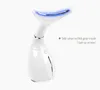 3 Färg LED Neck Beauty Care Massage Wrinkle Ta bort borttagning Double Chin Remover Vibration Device Hemanvändning1583064