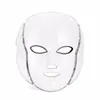 7 Färg Led Facial Neck Mask med EMS Microelectronics LED Photon Mask Wrinkle Acne Avlägsnande Hudföryngring ansikte Skönhet Spa