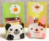 새로운 DIY 200pcs / lot 2 색상 곰 오픈 스낵 백 / 사랑스러운 비스킷 빵 쿠키 선물 가방 14x20cm 도매