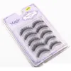 False Eyelashes Natural Long Crisscross Cross 5 Pairs with Package Box Messy Thick Natural Fake Eye Lashes Professional Makeup Tips Bigeye