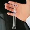 Fabricación de pipas de vidrio para fumar Cachimba soplada a mano Bongs Boca plana Estera de color Olla de ebullición directa