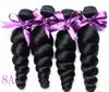 Wholesale Brazilian Loose Wave Hair Bundles Cheap 9A Peruvian Indian Malaysian Human Hair Extension Loose Wave With 4x4 Lace Closure