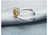 Heißer Verkauf massiv Silber Sterling 925 Ringe 7*9mm 100% natürlicher Citrin Ring Geburtstagsgeschenk für Frau Silberschmuck