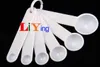 6 st Metende lepel Set Plastic Keuken Meetgereedschap Koffie Scoop theelepeltje Salade Lepel1 / 8 1/4 1/2 1STSP 1/2 1 TBS eetlepel bakgadget